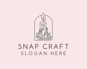 Craft Candle Flame logo design