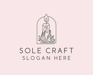 Craft Candle Flame logo design