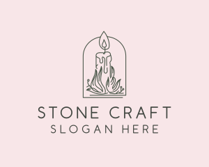 Craft Candle Flame logo design