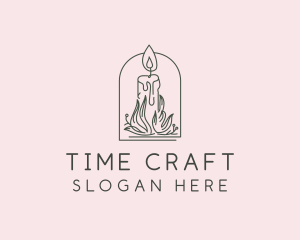 Craft Candle Flame logo design