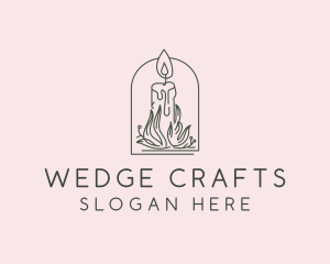 Craft Candle Flame logo design