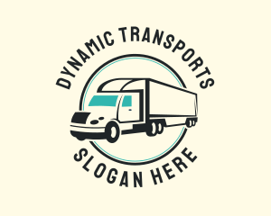 Haulage Truck Transport logo design