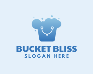 Cleaning Bucket Smile logo design