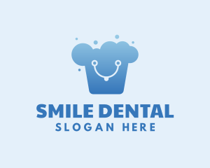 Cleaning Bucket Smile logo design