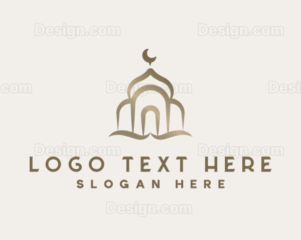 Muslim Mosque Architecture Logo