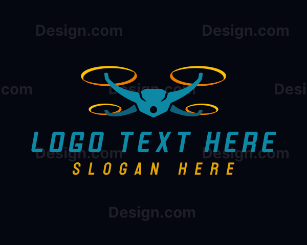 Aerial Drone Quadcopter Logo