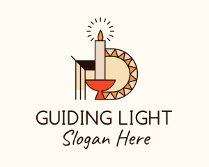 Sun Worship Candle logo design