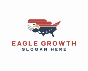 Political Eagle Map logo design