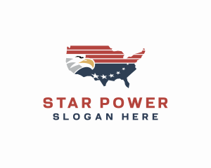 Political Eagle Map logo design