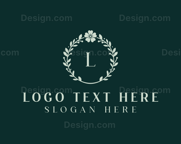 Floral Beauty Wreath Logo