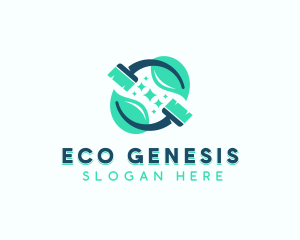 Eco Janitorial Cleaning logo design