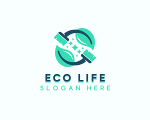 Eco Janitorial Cleaning logo design