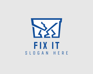 Broken Glass Repair  logo design