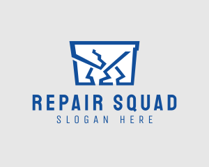 Broken Glass Repair  logo design