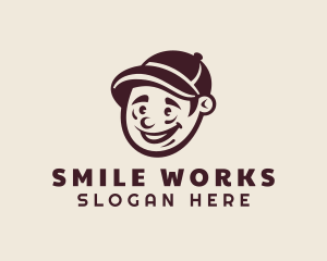 Smiling Guy Character logo design