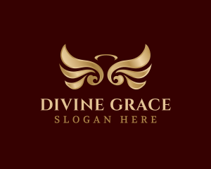 Heavenly Angel Wings logo design