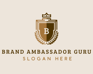 Wreath Academy Shield logo design