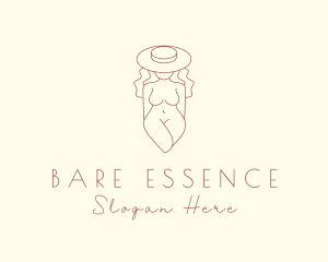 Nude Fashion Woman  logo design