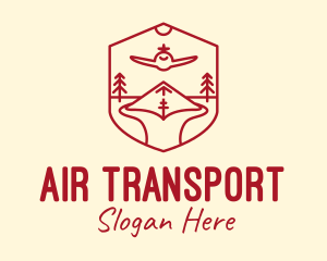 Red Airport Landing logo design