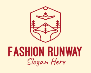 Red Airport Landing logo design