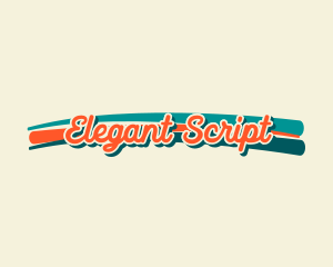 Retro Script Swoosh  logo design