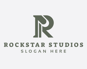 Art Deco Studio Letter R logo design