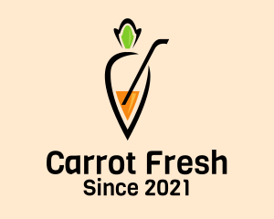 Fresh Carrot Juice  logo design