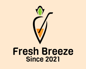 Fresh Carrot Juice  logo design