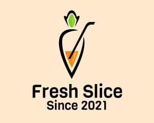 Fresh Carrot Juice  logo design