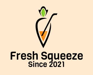 Fresh Carrot Juice  logo design