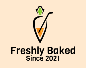 Fresh Carrot Juice  logo design