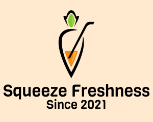 Fresh Carrot Juice  logo design