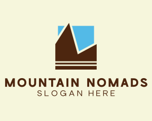 Geometric Mountain Sky  logo design