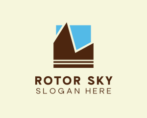 Geometric Mountain Sky  logo design