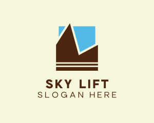 Geometric Mountain Sky  logo design