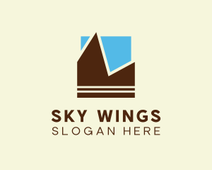 Geometric Mountain Sky  logo design