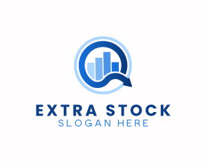 Stocks Graph Finance logo design