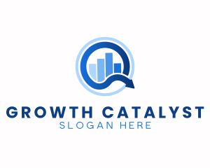 Stocks Graph Finance logo design