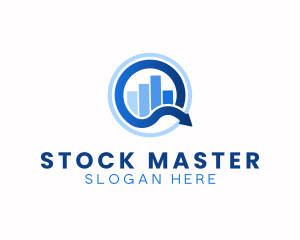 Stocks Graph Finance logo design