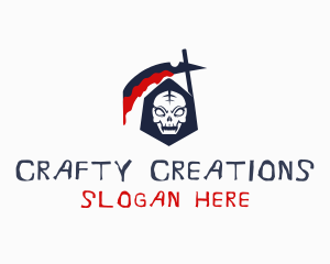 Bloody Grim Reaper logo design