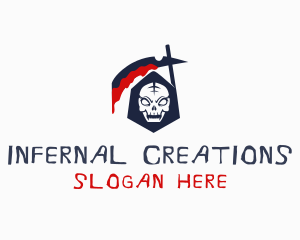 Bloody Grim Reaper logo design