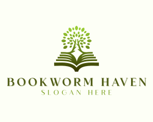 Tree Book Review Center logo design