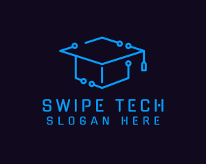 Tech Graduation Cap logo design