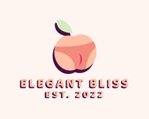 Peach Bikini Fruit logo