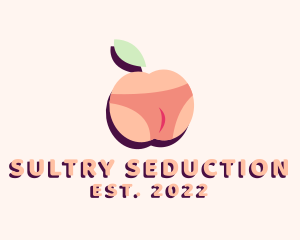 Peach Bikini Fruit logo design