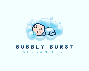 Baby Sleeping Bubble logo design