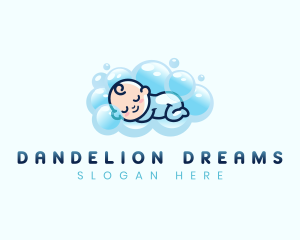 Baby Sleeping Bubble logo design