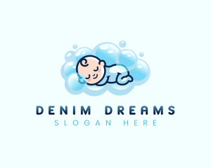 Baby Sleeping Bubble logo design