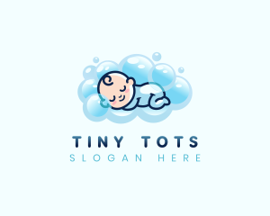 Baby Sleeping Bubble logo design