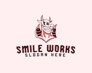 Tough Smiling Demon logo design